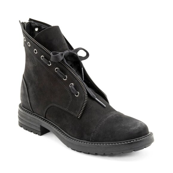 Blondo Shoes Womens Size 9 Harper Black Nubuck Waterproof Lace Up Boots - Picture 1 of 16